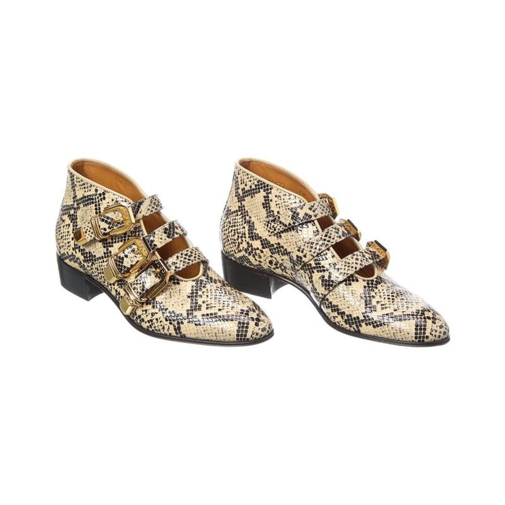 Gucci Python-Embossed Leather Bootie (Authentic Pre-Loved) - Picture 1 of 5